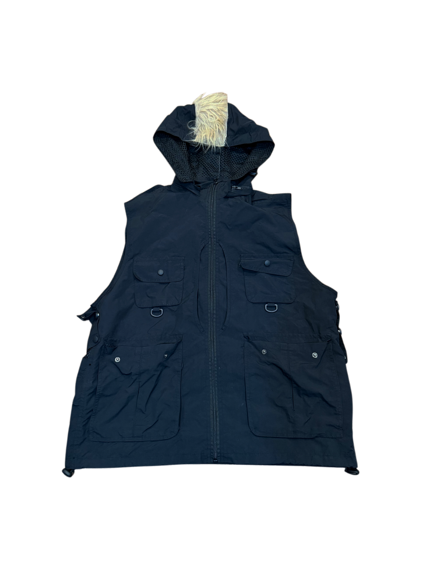 MOHAWK FUR CARGO VEST (BLACK)