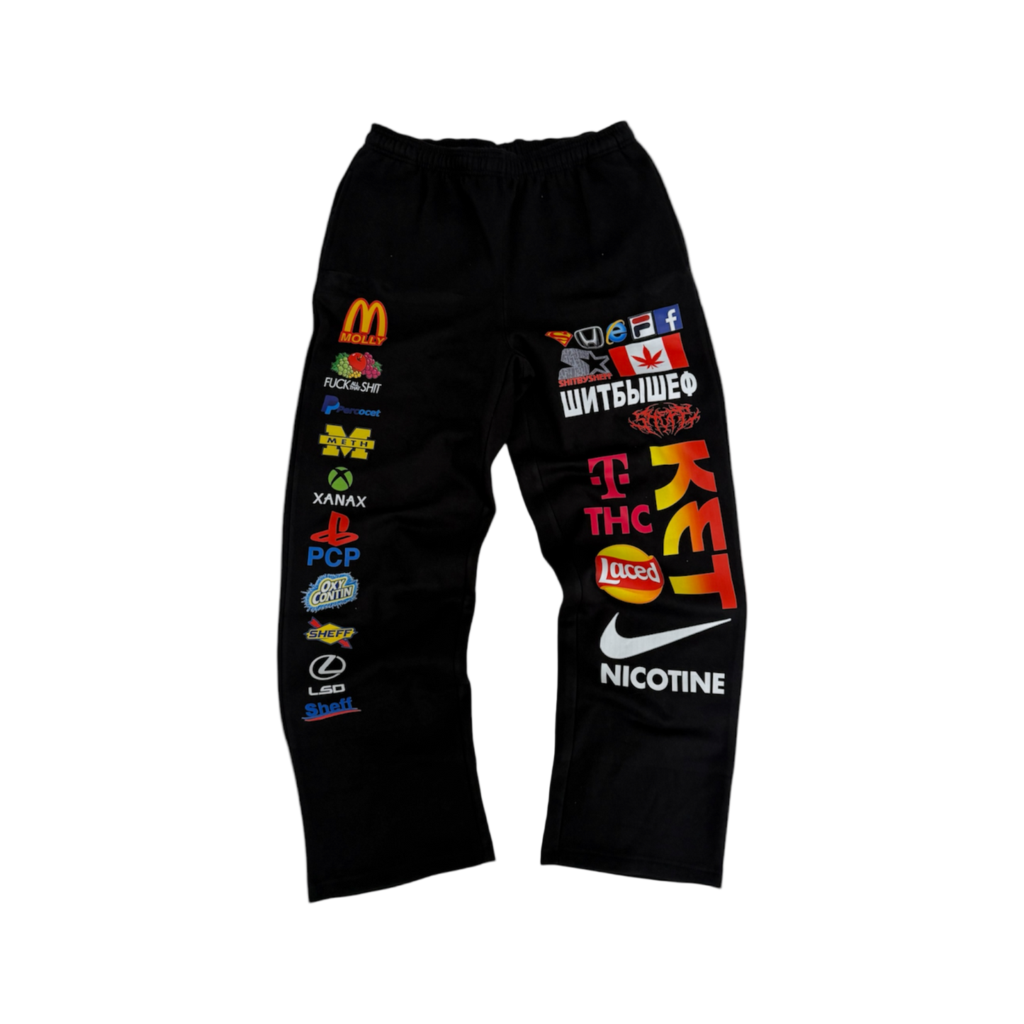 TERRY LOGO SWEATS (BLACK)