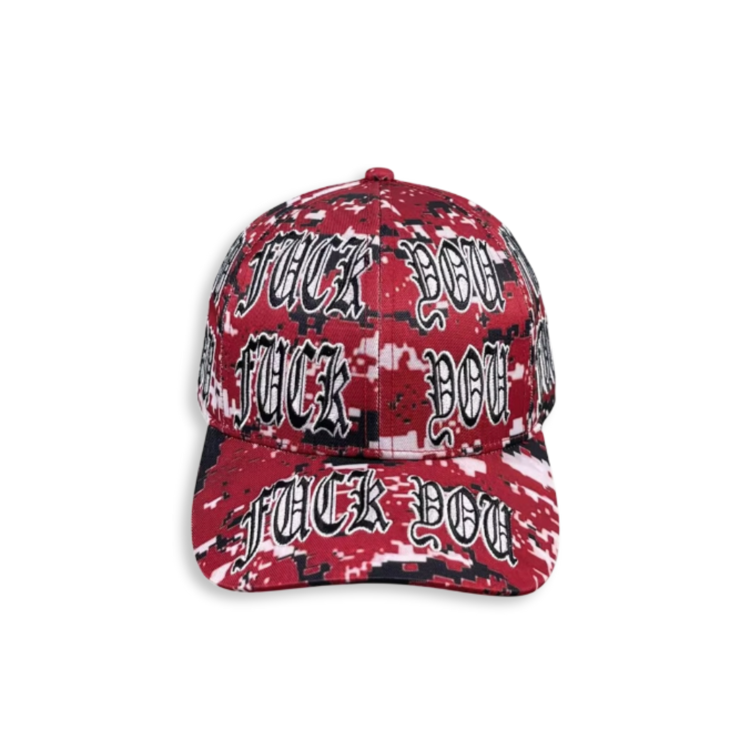 DIGITAL CAMO FUCKYOU HAT (RED)