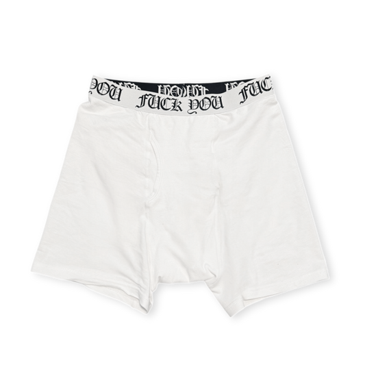 FUCK YOU BOXER BRIEFS 2-PACK (WHITE)