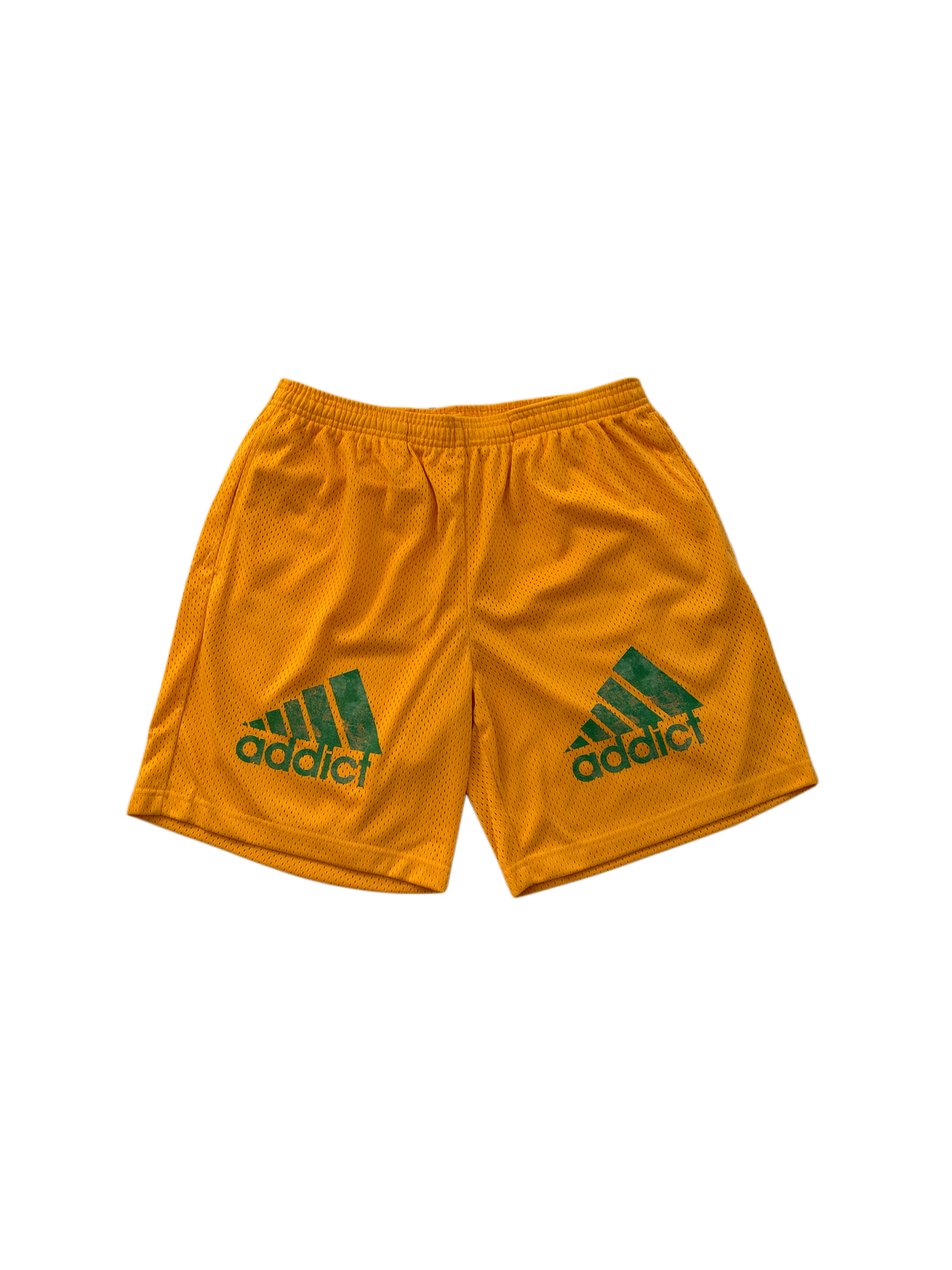 ADDICT MESH SHORTS (GOLD/GREEN)