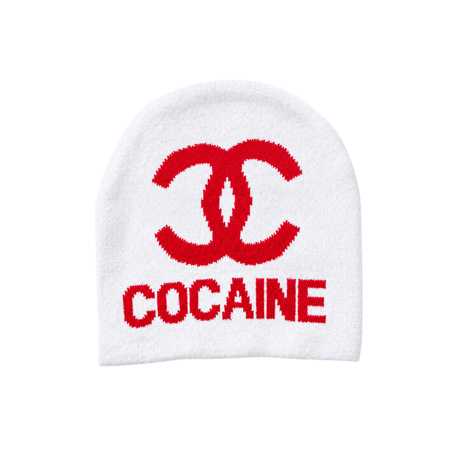 COCO BEANIE (WHITE/RED)