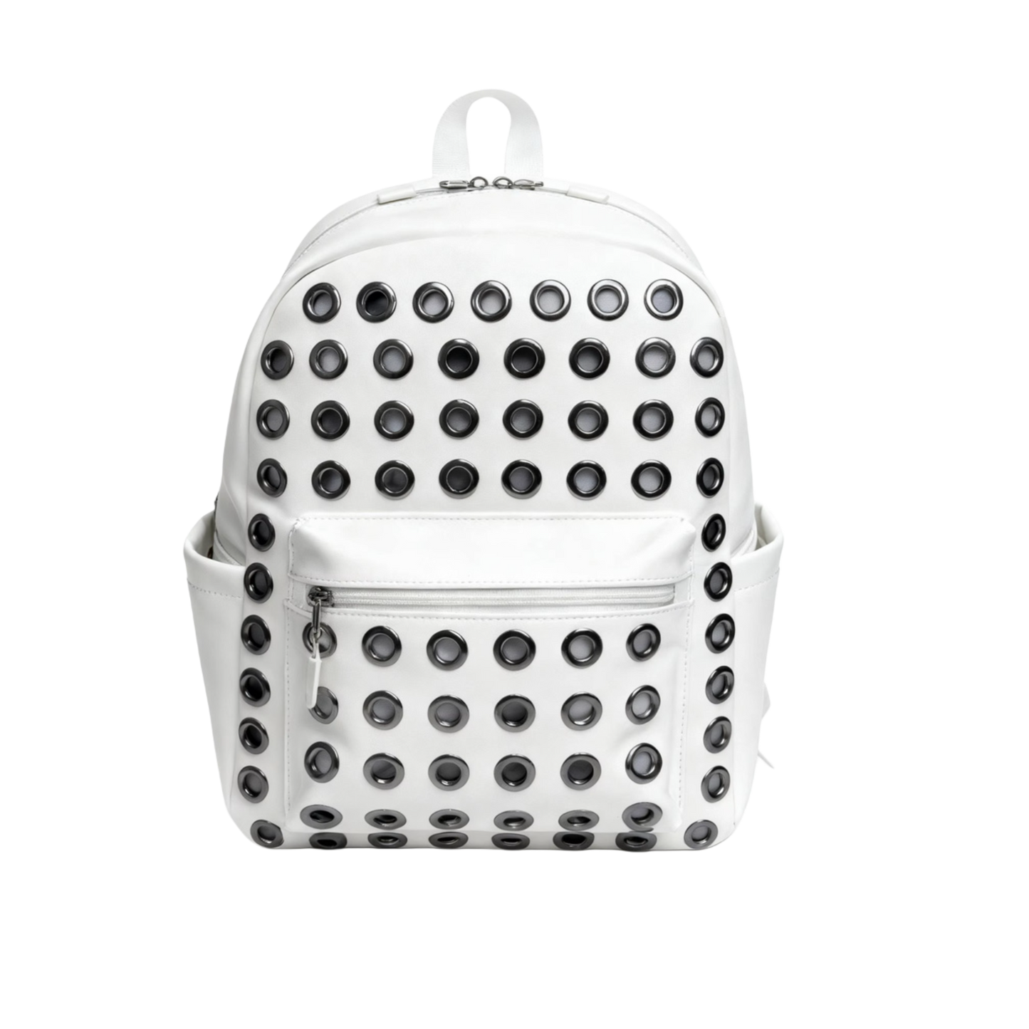 LEATHER EYELET BACKPACK (WHITE)