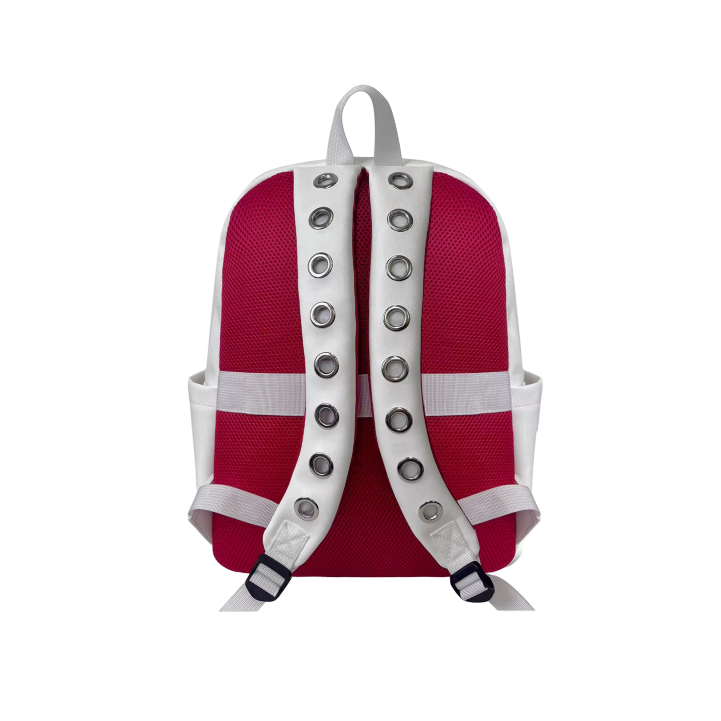 LEATHER EYELET BACKPACK (WHITE)