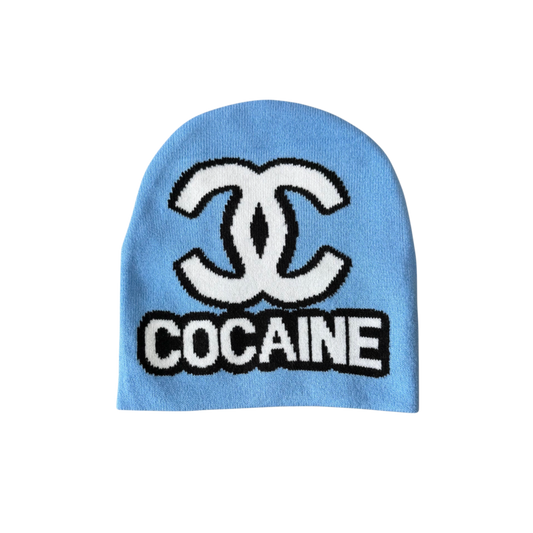 COCO BEANIE (BABY BLUE/WHITE)
