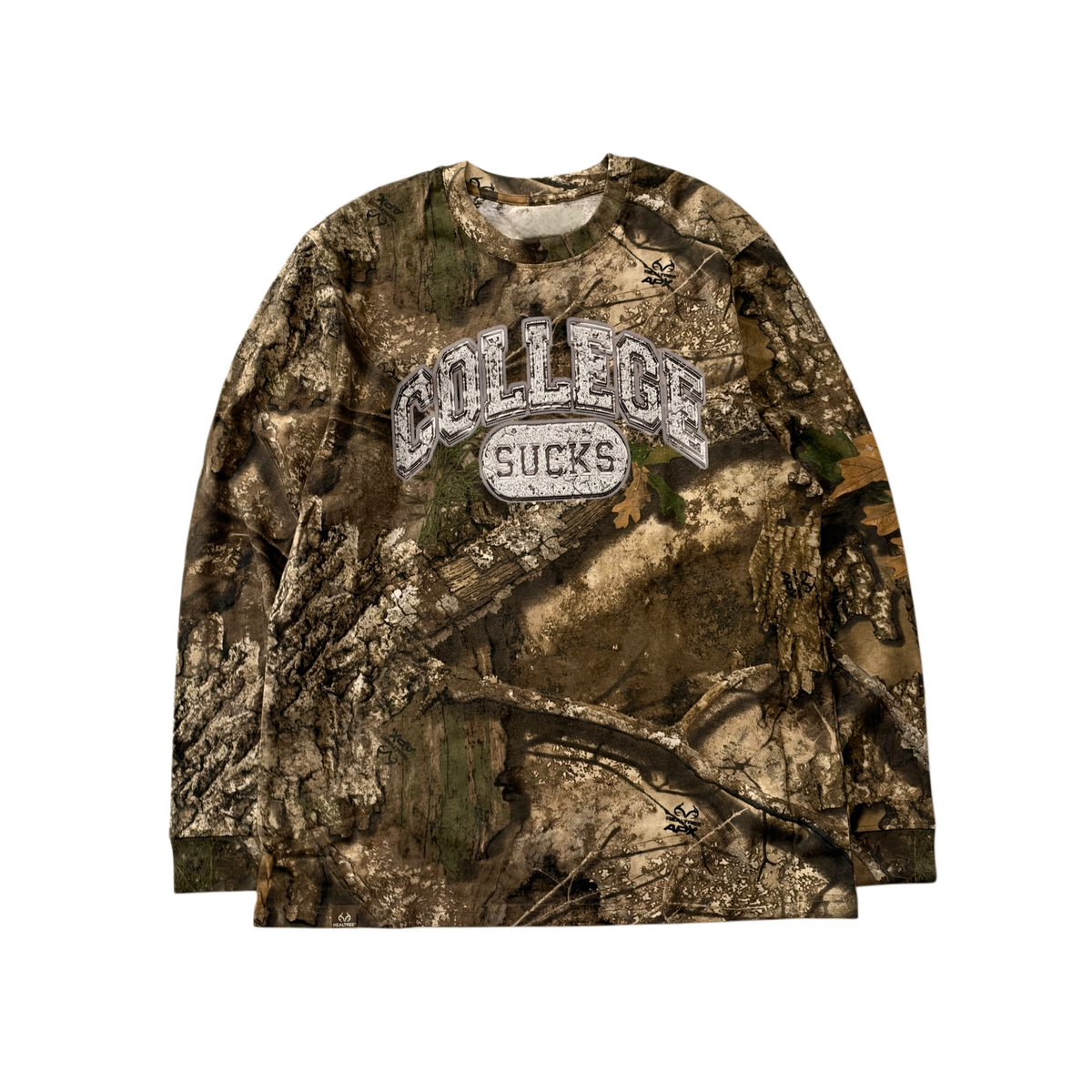 COLLEGE SUCKS LONG-SLEEVE TEE (CAMO)