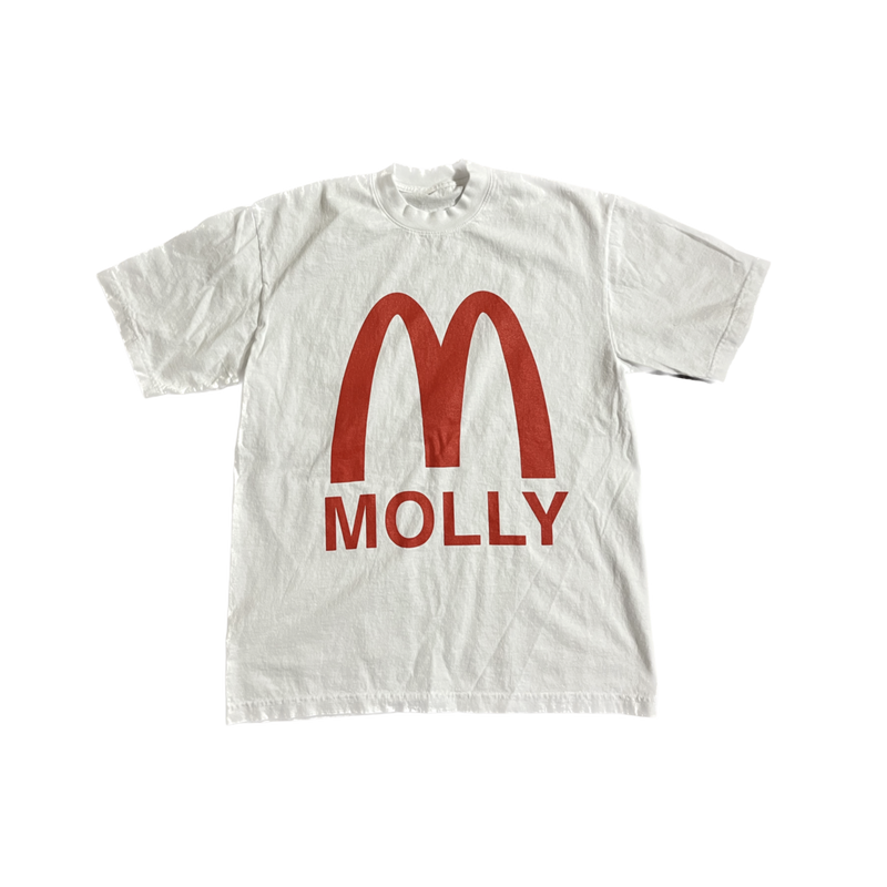 100% COTTON OG MOLLY TEE (RED ON WHITE)