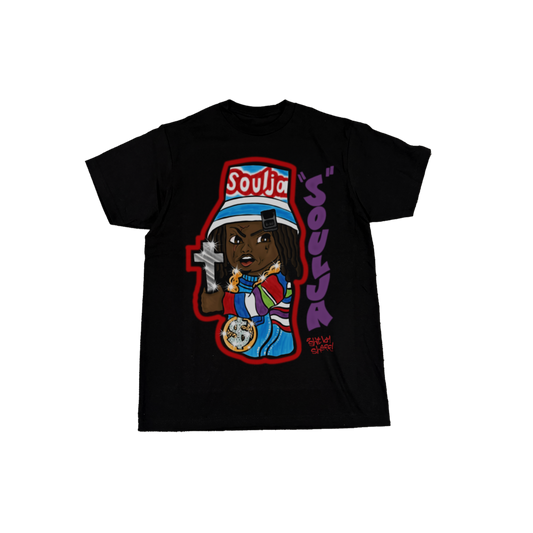 100% COTTON SOULJA TEE (BLACK)