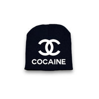 COCAINE BEANIE (BLACK)
