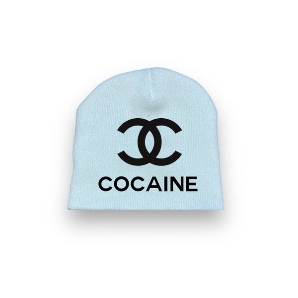 COCAINE BEANIE (WHITE)