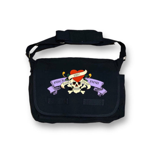 TATTED MESSENGER BAG(BLACK)