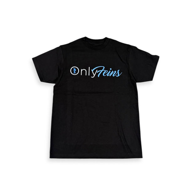 100% COTTON ONLYFEINS TEE (BLACK)
