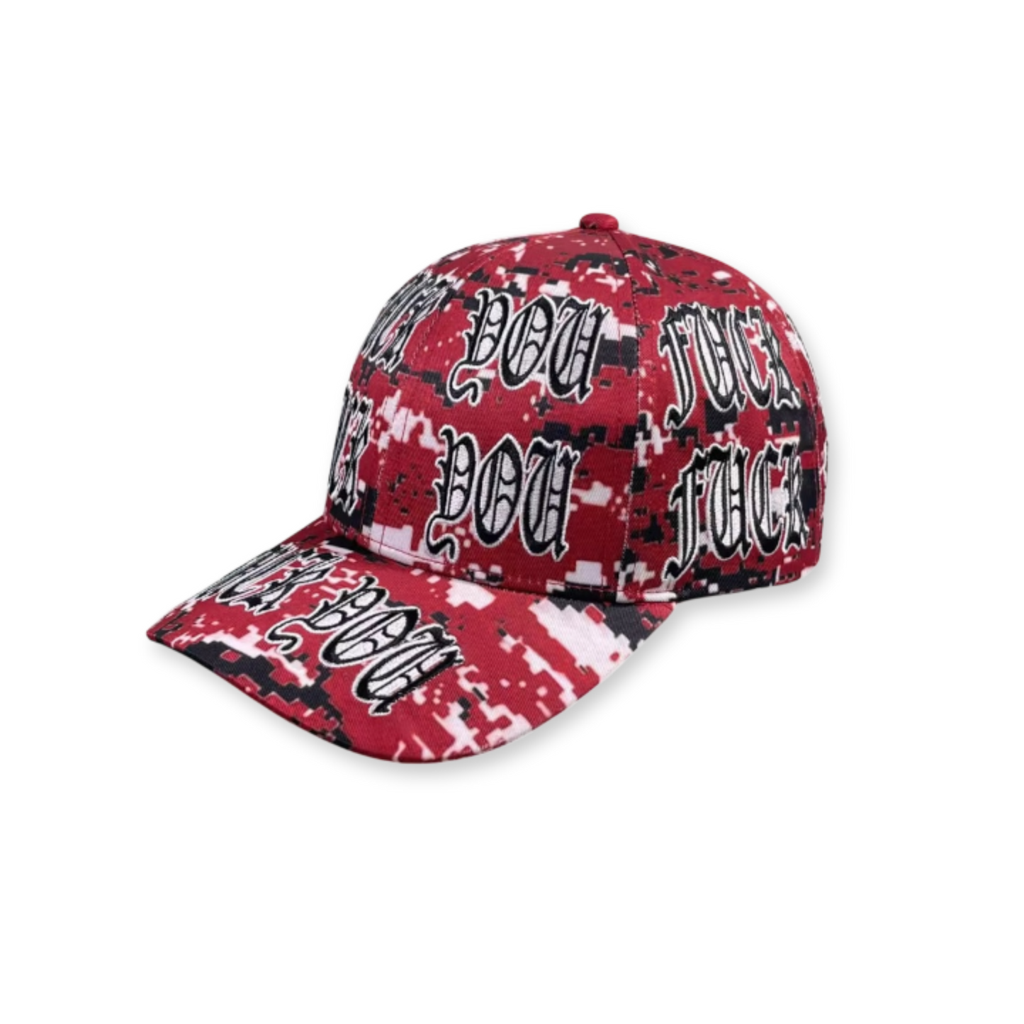 DIGITAL CAMO FUCKYOU HAT (RED)